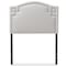 Baxton Studio Aubrey Modern Grayish Beige Upholstered Twin Size Headboard 125-6981 - alternate 1